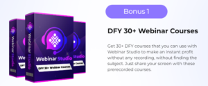 WebinarStudio Review - Bonuses